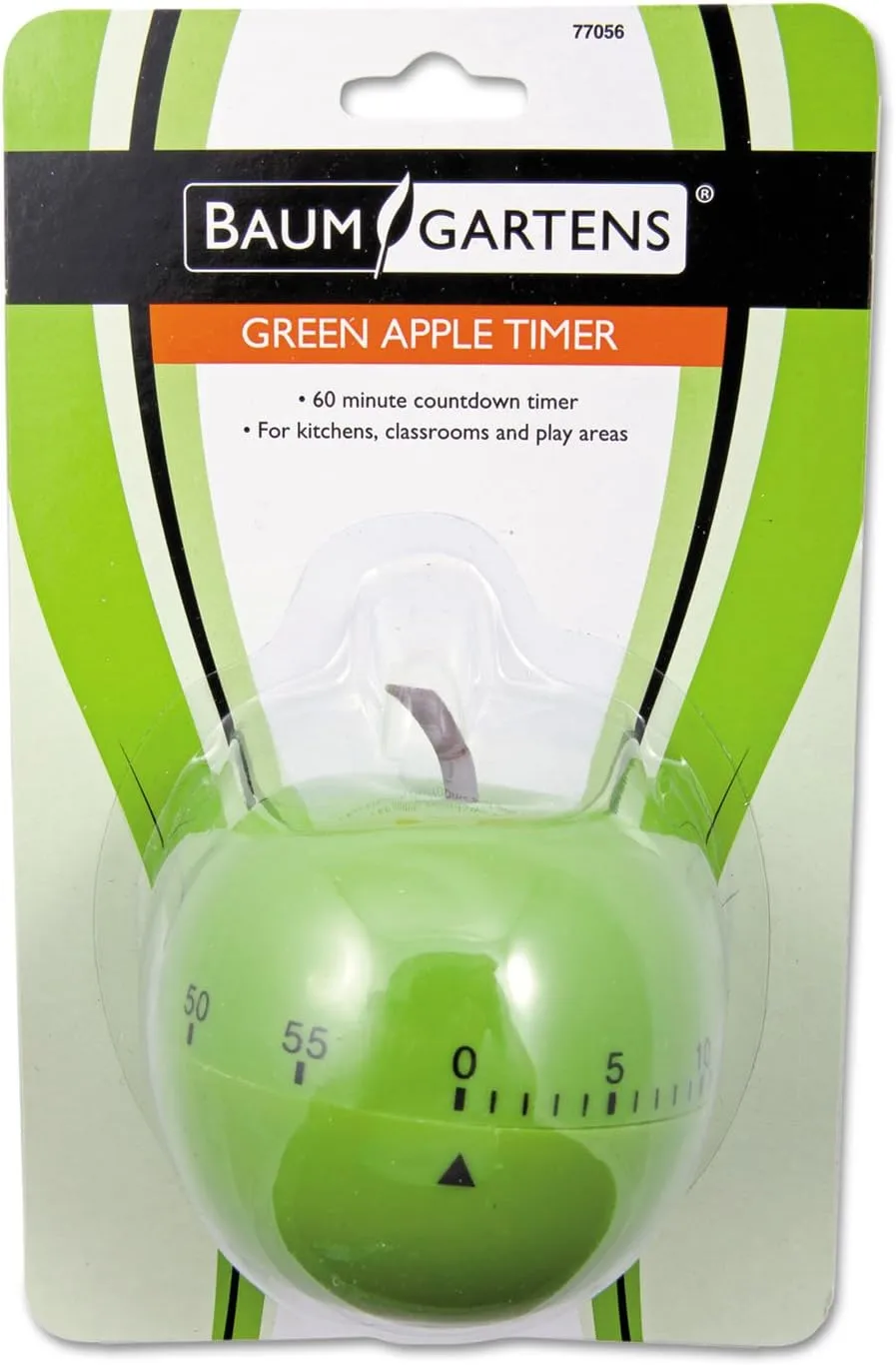Baumgartens 77056 Shaped Timer, 4 1/2-Inch Dia, Green Apple