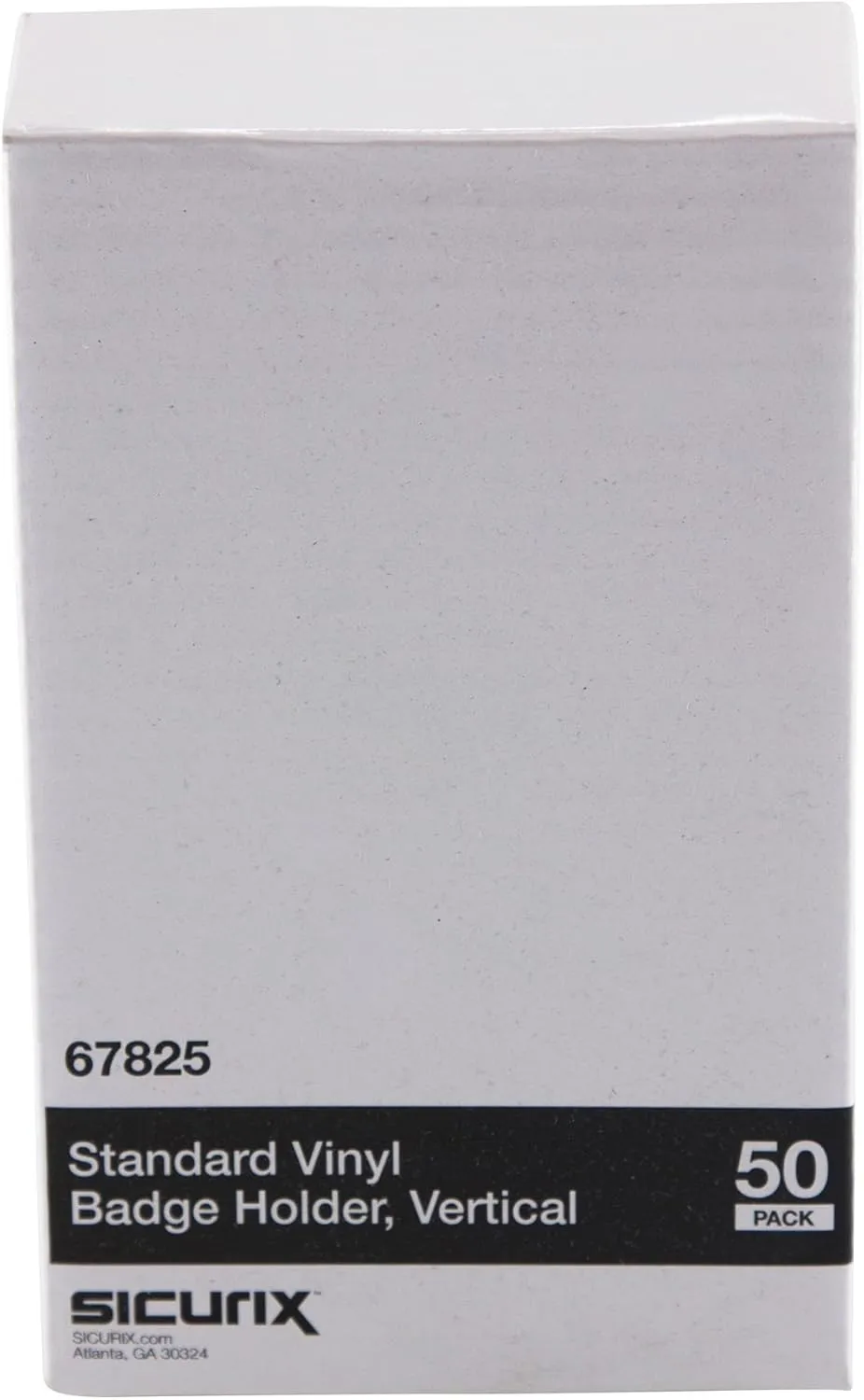 Baumgartens Punched ID Badge Holders, Vertical, Clear, 3-1/2 x 2-1/2 in, Pack of 50