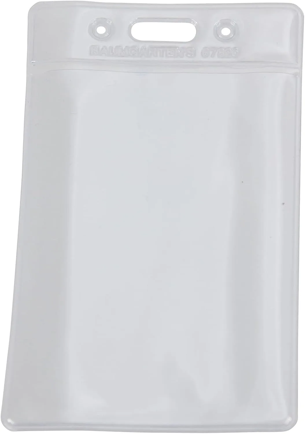 Baumgartens Punched ID Badge Holders, Vertical, Clear, 3-1/2 x 2-1/2 in, Pack of 50