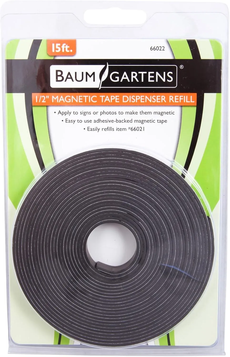 Zeus Industrial Durable Self-Adhesive Flexible Wide Magnetic Tape Roll (66022)