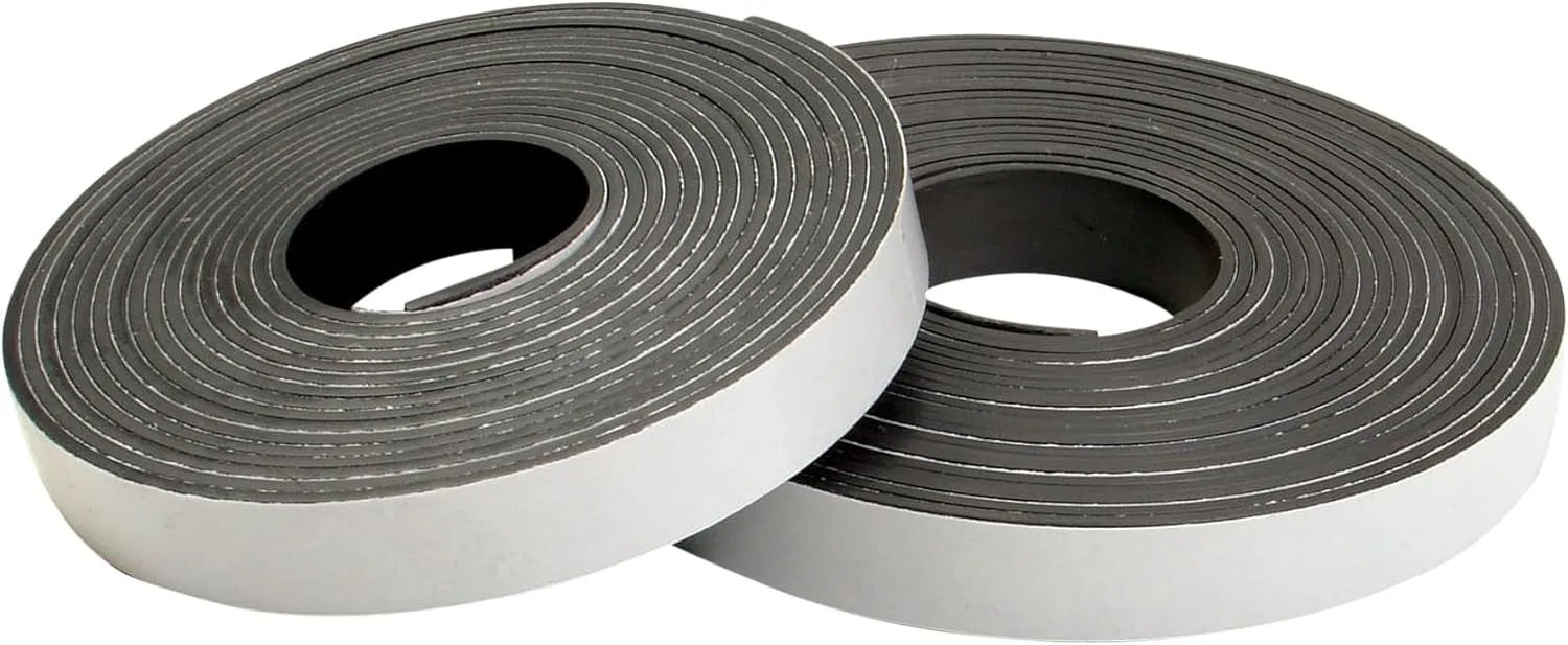 Zeus Industrial Durable Self-Adhesive Flexible Wide Magnetic Tape Roll (66022)