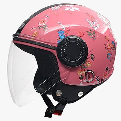 STUDDS URBAN SUPER D2 PINK WITH FLOWER C/V (L)