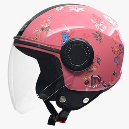 STUDDS URBAN SUPER D2 PINK WITH FLOWER C/V (L)