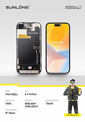 SUNLONG iPhone 14 Pro HD+ LCD Screen Replacement 6.1 Inch