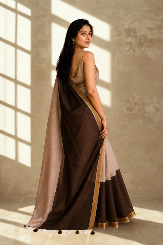 Mul half and half brown without blouse