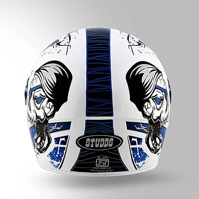 STUDDS CHROME SUPER D3 WHITE N1 BLUE C/V (XL)