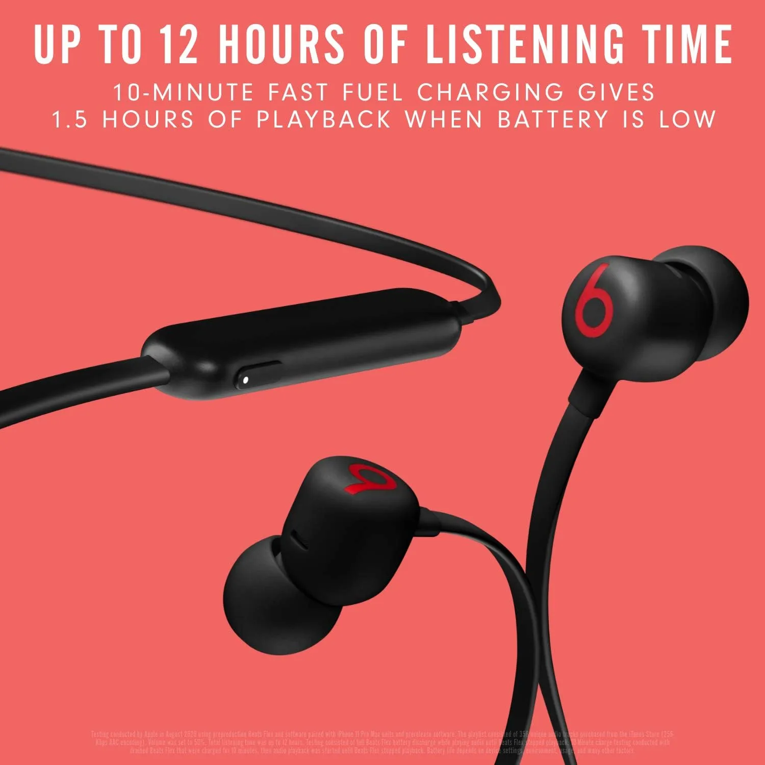 Beats Flex Wireless Earbuds - Apple W1, Magnetic Earphones, Class 1 Bluetooth
