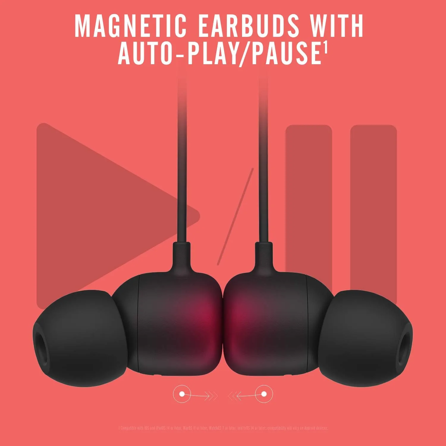 Beats Flex Wireless Earbuds - Apple W1, Magnetic Earphones, Class 1 Bluetooth