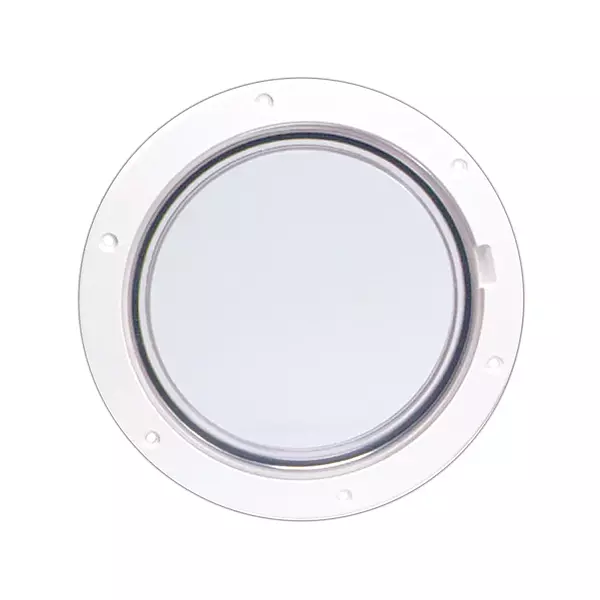Beckson 6" Clear Center Pry-Out Deck Plate - White