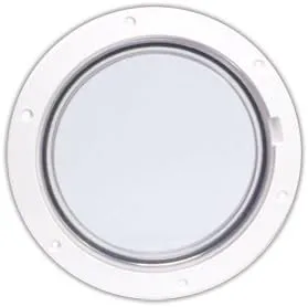 Beckson 6" Clear Center Pry-Out Deck Plate - White