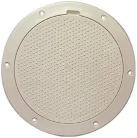 Beckson 6" Non-Skid Pry-Out Deck Plate - Beige