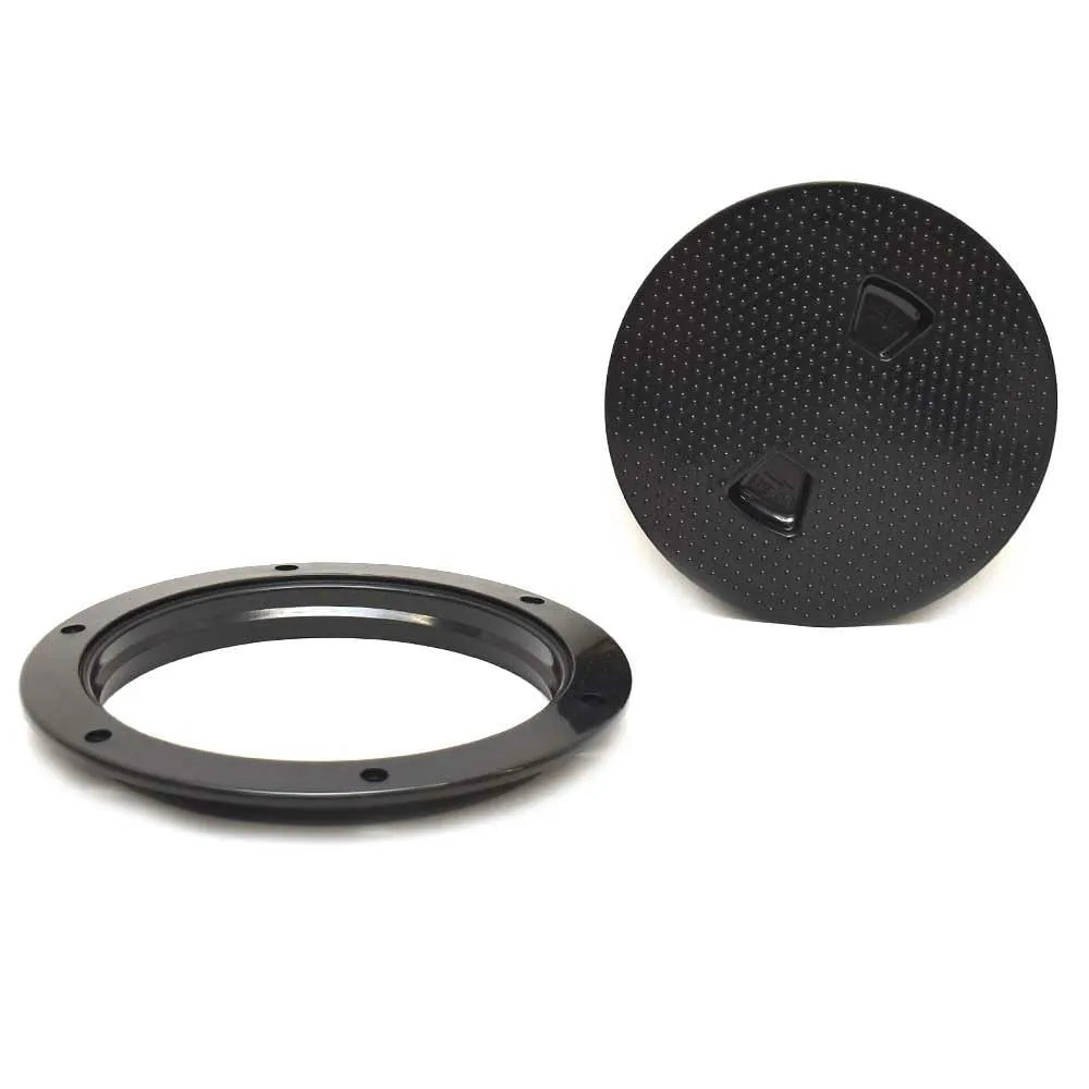 Beckson 6" Non-Skid Screw-Out Deck Plate - Black