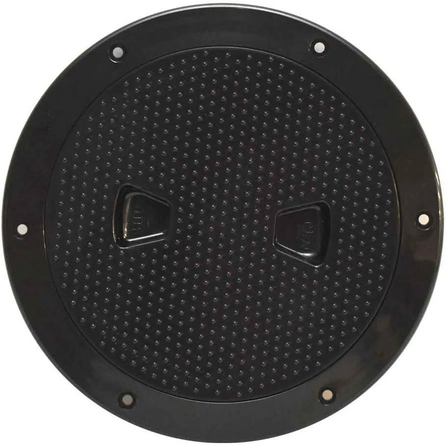 Beckson 6" Non-Skid Screw-Out Deck Plate - Black