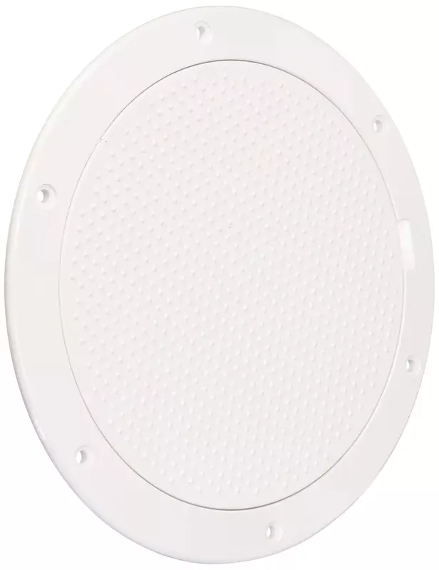 Beckson 6" Non-Skid Pry-Out Deck Plate - White