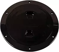 Beckson 6" Smooth Center Screw-Out Deck Plate - Black