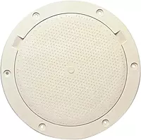Beckson 8" Non-Skid Pry-Out Deck Plate - Beige
