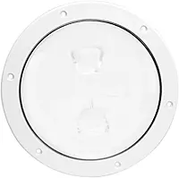 Beckson DP62-W Screw-Out Deck Plate, White, 1 Count (Pack of 1)