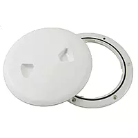 Beckson 5" Twist-Out Deck Plate - White