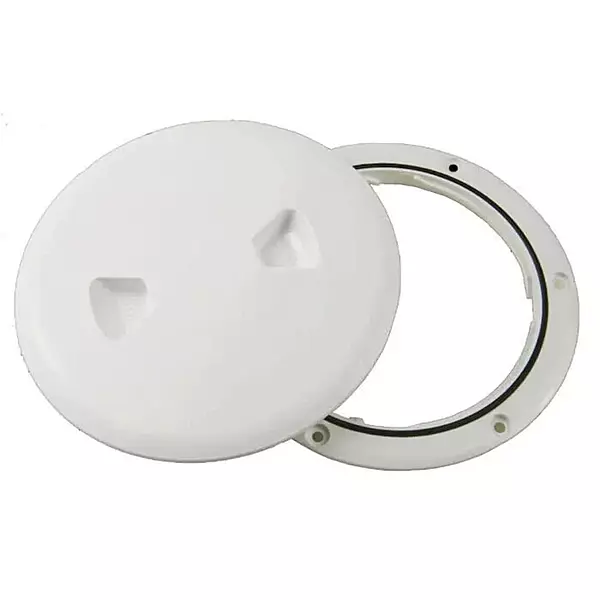 Beckson 5" Twist-Out Deck Plate - White