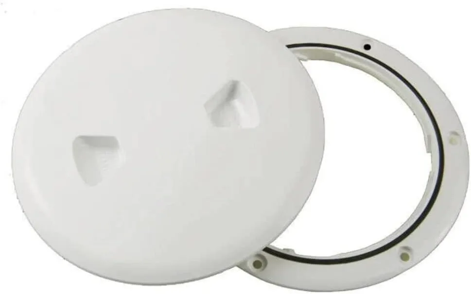 Beckson 5" Twist-Out Deck Plate - White