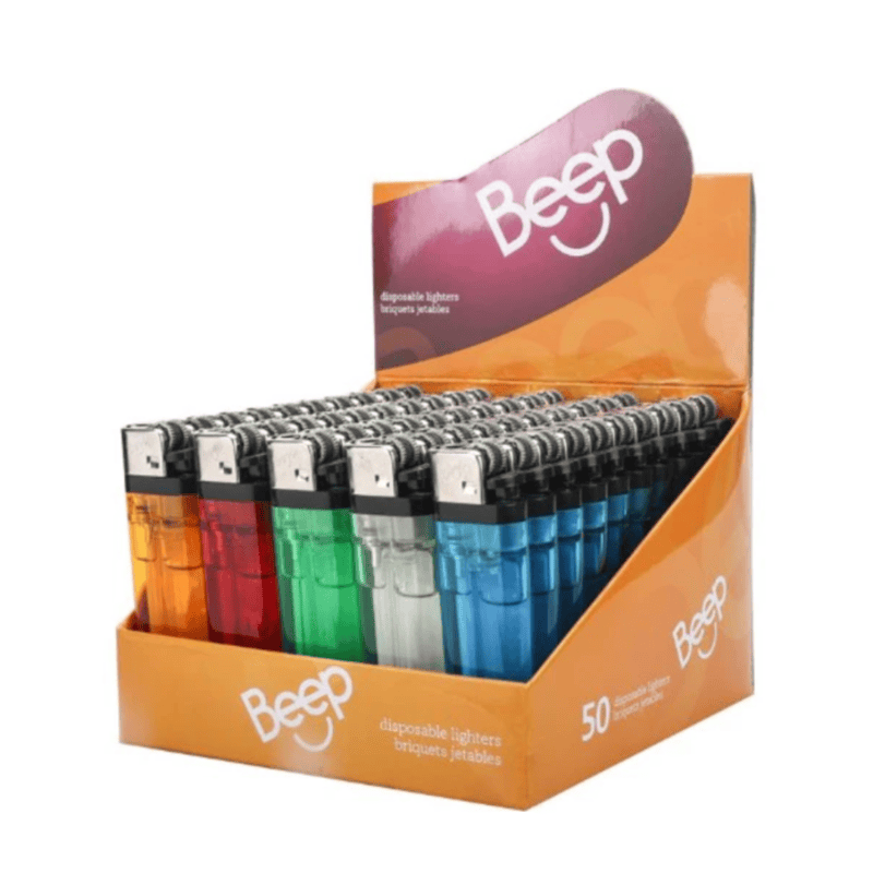 Canada Light / Beep Lighters Transparent [50Ct/Tray]