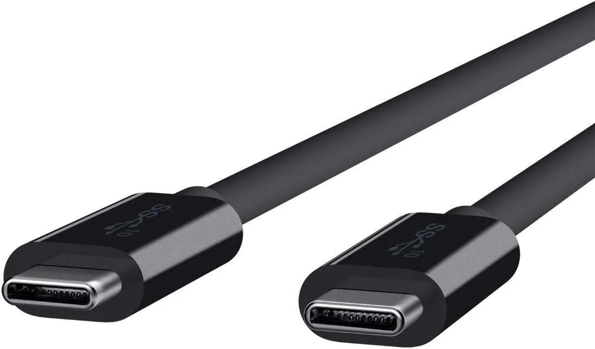 Belkin USB-C to USB-C Cable - 3.1 USB-C - 10 Gbps Data Transfer - 100 Watt - 1 Meter/3.3ft - Black