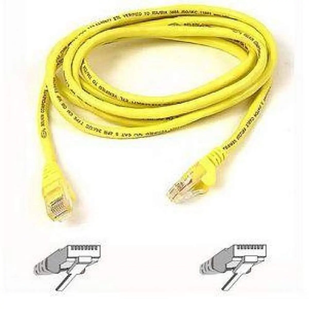 Belkin Components 10ft Cat5e Patch Cable Utp Yellow Pvc Jacket 24awg T568b 50 Micron Gold Pl