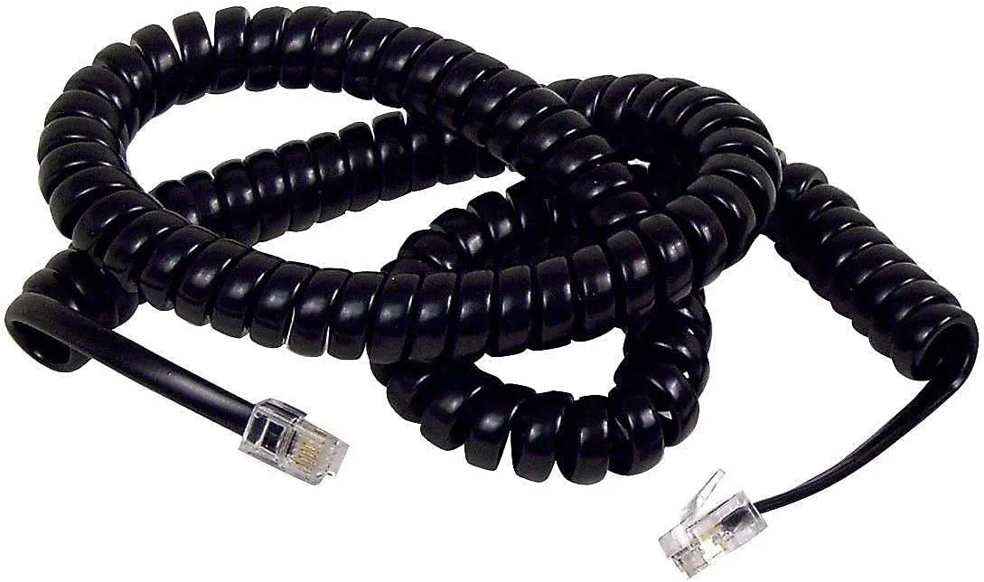 Belkin F8V101-12-BK 12' Coiled Telephone Handset Cord - Black