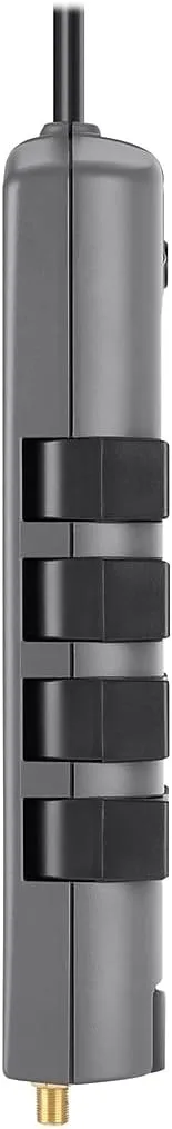 Belkin 12-Outlet Pivot Surge Protector, 4320 Joules, 8 ft Cord, Gray