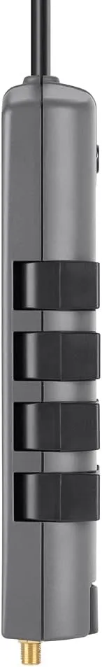 Belkin Surge Protector w/ 8 Rotating & 4 Standard Outlets (Pack of 5) - 8ft Sturdy Extension Cord with Flat Pivot Plug for Home, Office, Travel, & Desktop - Power Strip - 4320 Joules 5 Pack