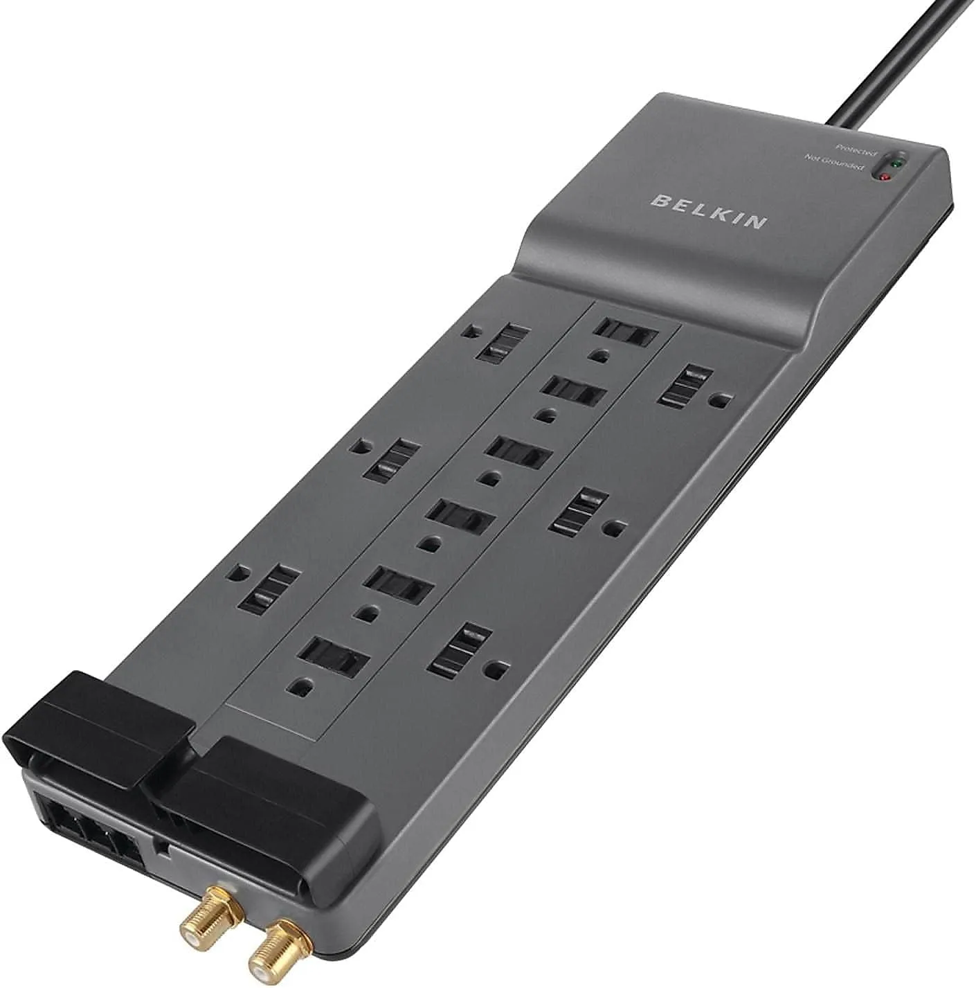 Belkin Surge Protector, 3940 Joules, 12 Outlets, 8', Gray