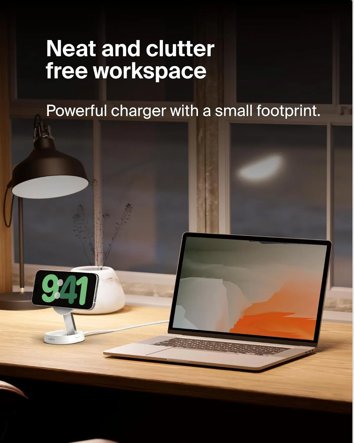 Belkin Convertible Magnetic Charging Stand 15W - MagSafe-Compatible Fast Qi2 Charger