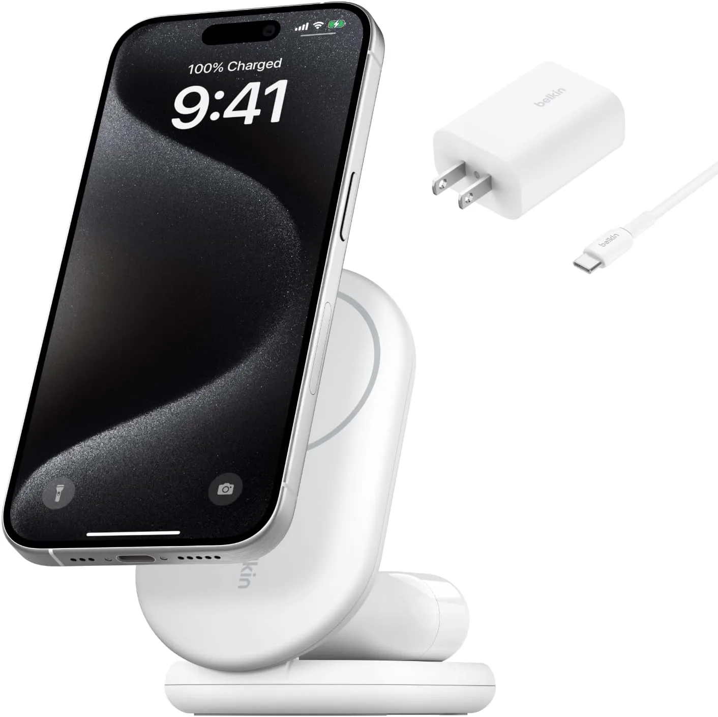 Belkin BoostCharge Magnetic Foldable Charger MagSafe-Compatible Qi2 15W