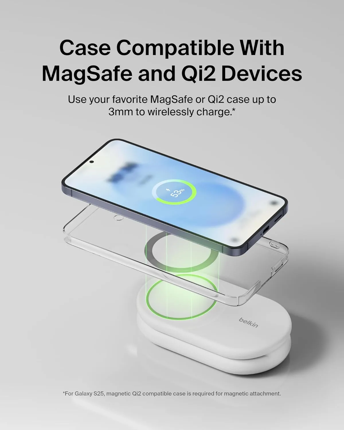 Belkin BoostCharge Magnetic Foldable Charger MagSafe-Compatible Qi2 15W