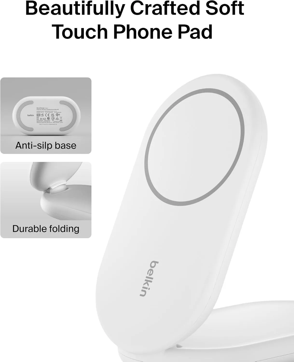 Belkin BoostCharge Magnetic Foldable Charger MagSafe-Compatible Qi2 15W