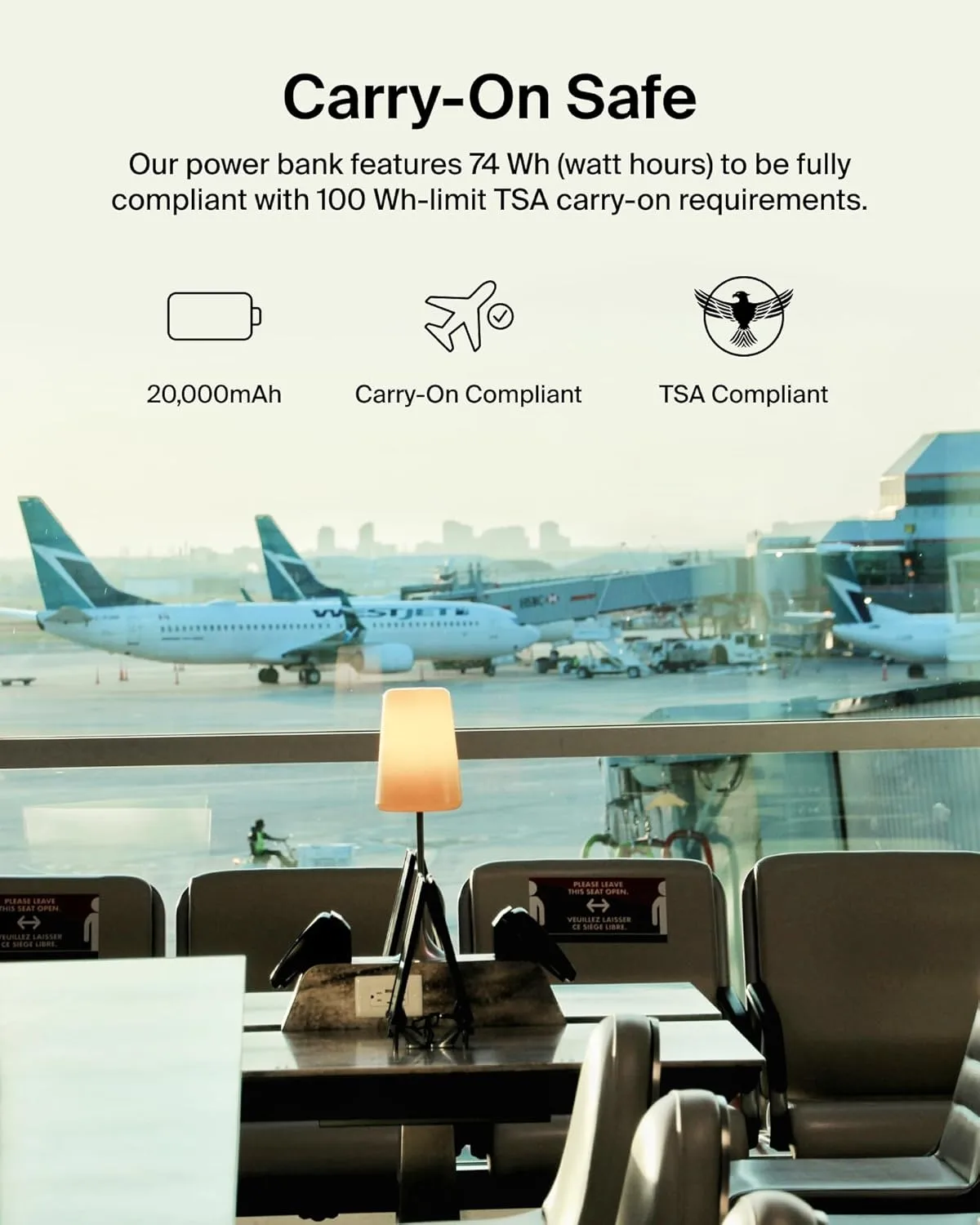 BELKIN Portable Charger, USB-C Power Bank 20,000 mAh with USB-C & 2x USB-A Ports