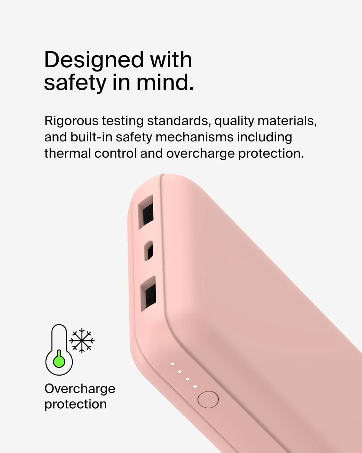 BELKIN Portable Charger, USB-C Power Bank 20,000 mAh with USB-C & 2x USB-A Ports