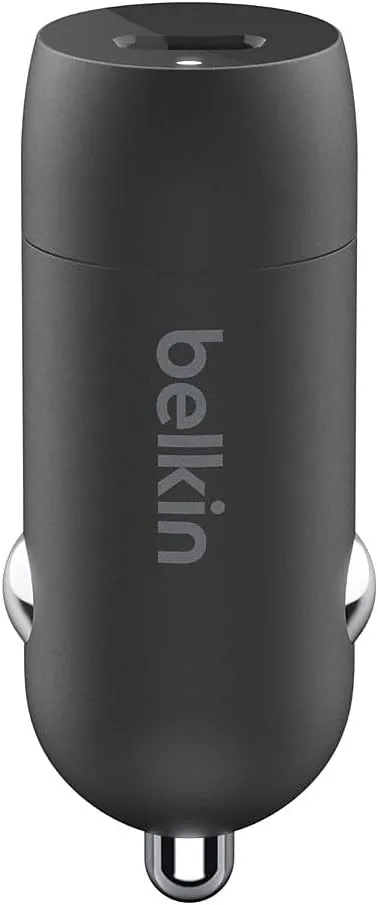 Belkin 20 Watt USB C Car Charger with Fast Charging for Apple iPhone 14, 14 Pro, 14 Pro Max, iPhone 13, 13 Pro, 13 Pro Max