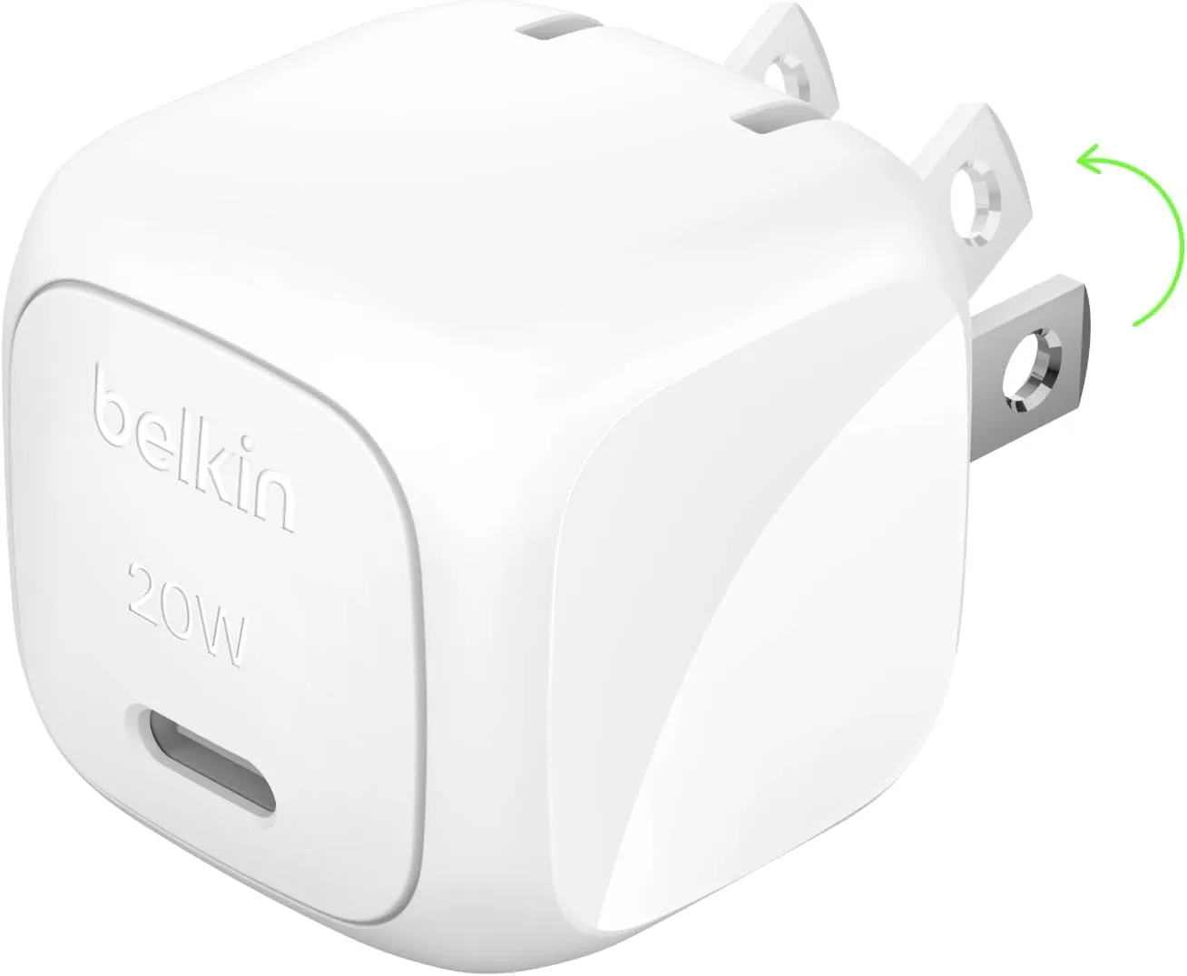 Belkin Compact Charger Block 20W, USB-C Power Delivery Fast Charging - Apple iPhone 16, 15, 14, 13, Plus, Pro