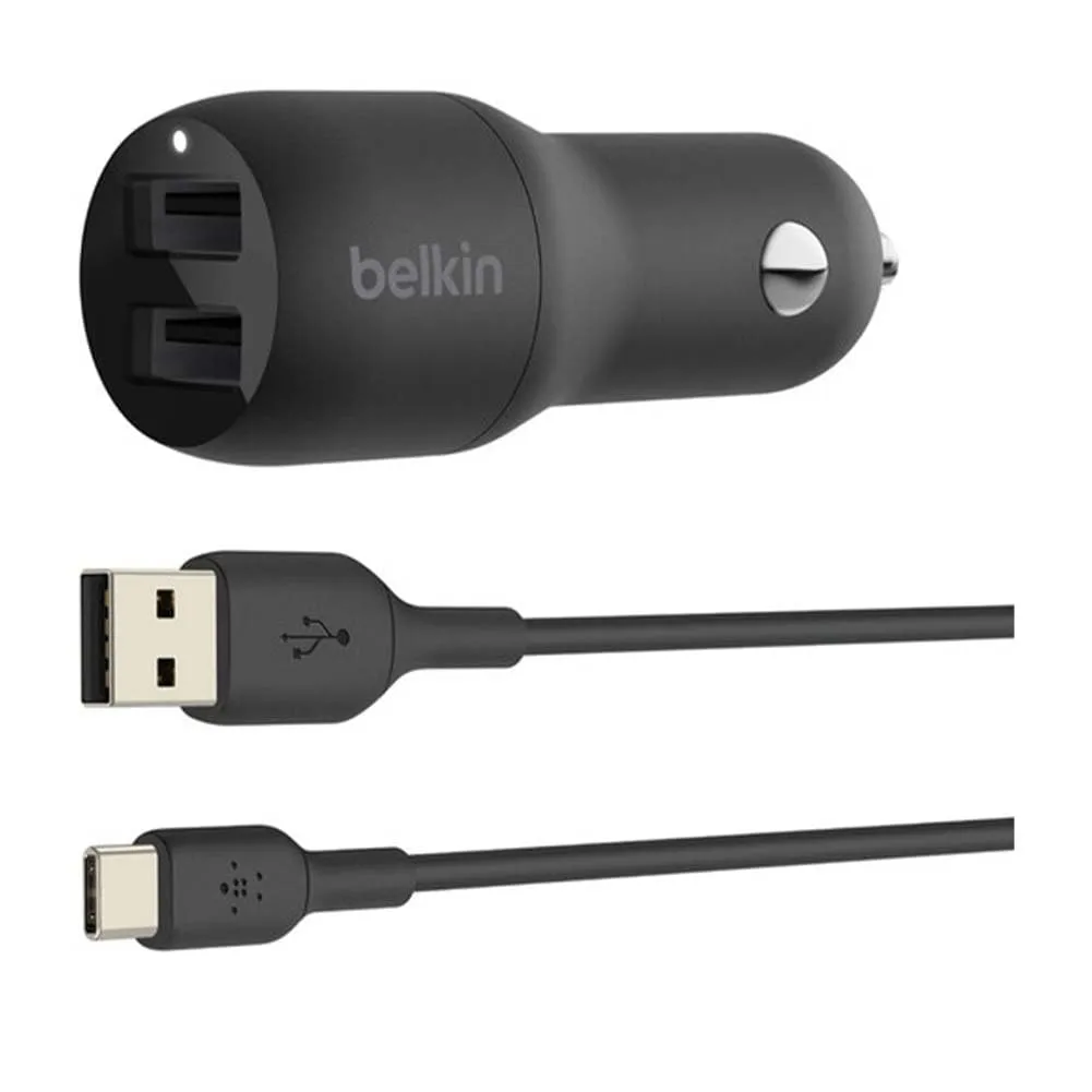 Belkin BOOSTCHARGE 24W Dual USB-A Car Charger
