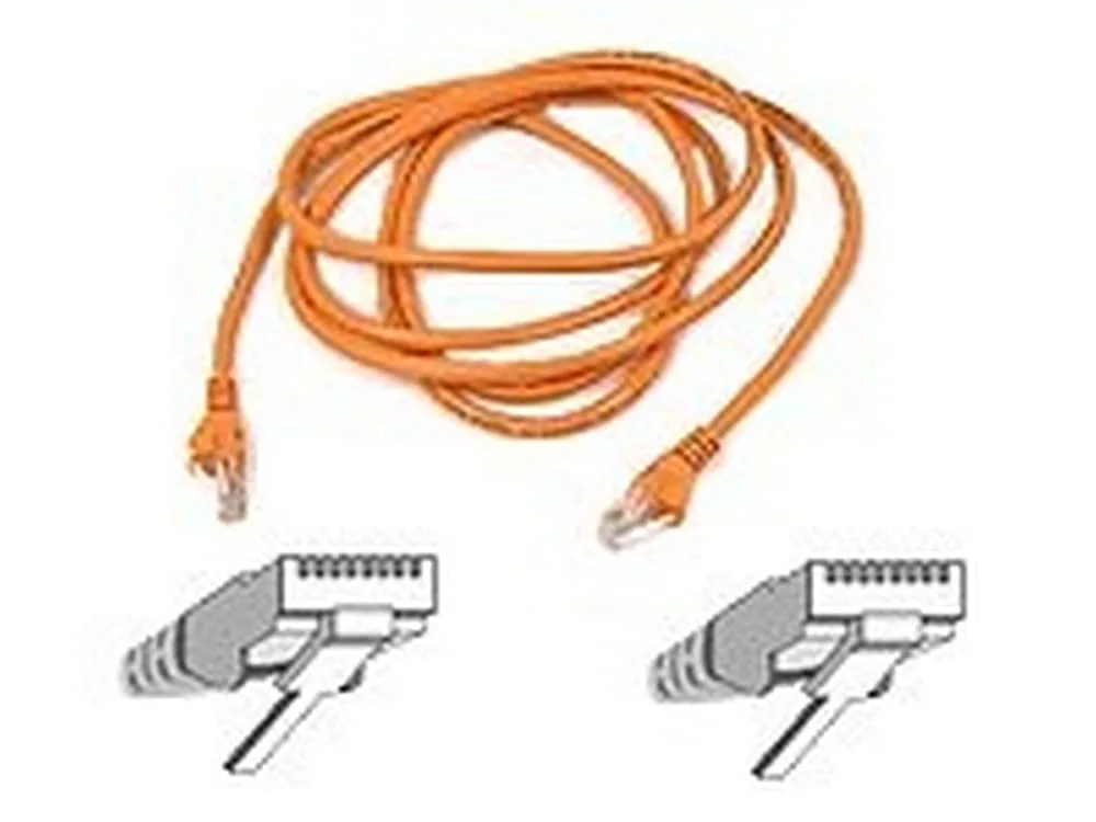 Belkin A3L791-25-ORG-S 25-Feet RJ45 CAT 5E Snagless Molded Patch Cable (Orange)