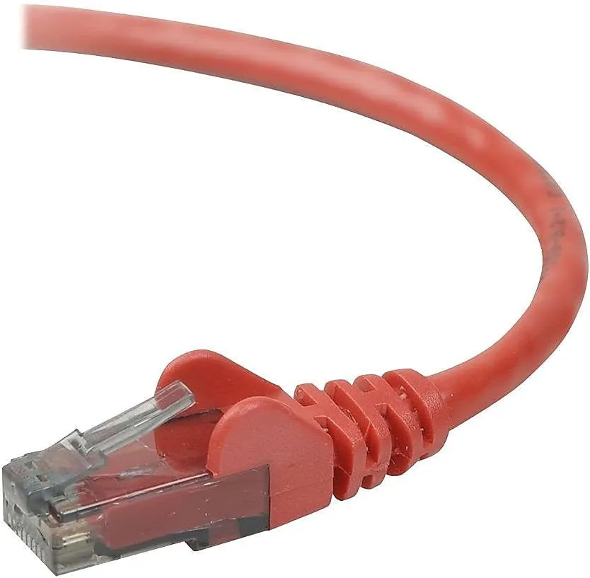 Belkin CAT6 Patch Cable, RJ45 M/M, 7 ft, Red, Snagless