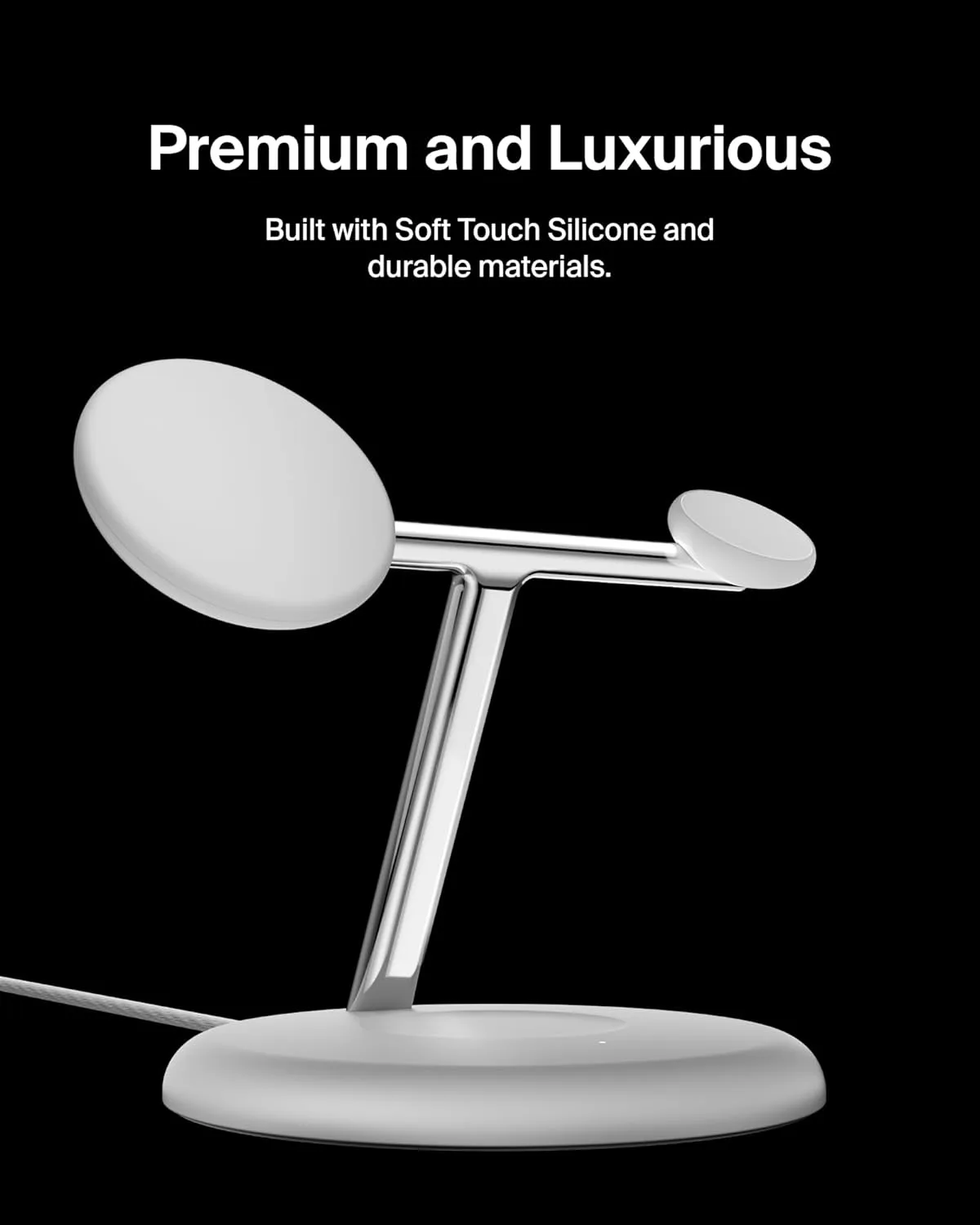 Belkin MagSafe-Compatible 3-in-1 Wireless Charger Stand 15W - Qi2-Certified Gen 2