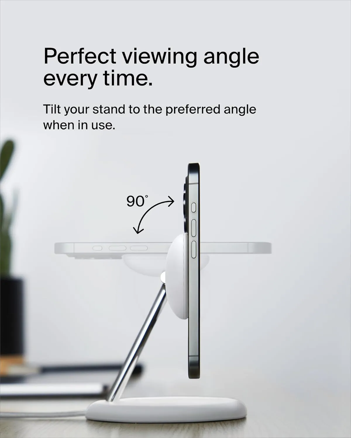 Belkin MagSafe-Compatible 3-in-1 Wireless Charger Stand 15W - Qi2-Certified Gen 2