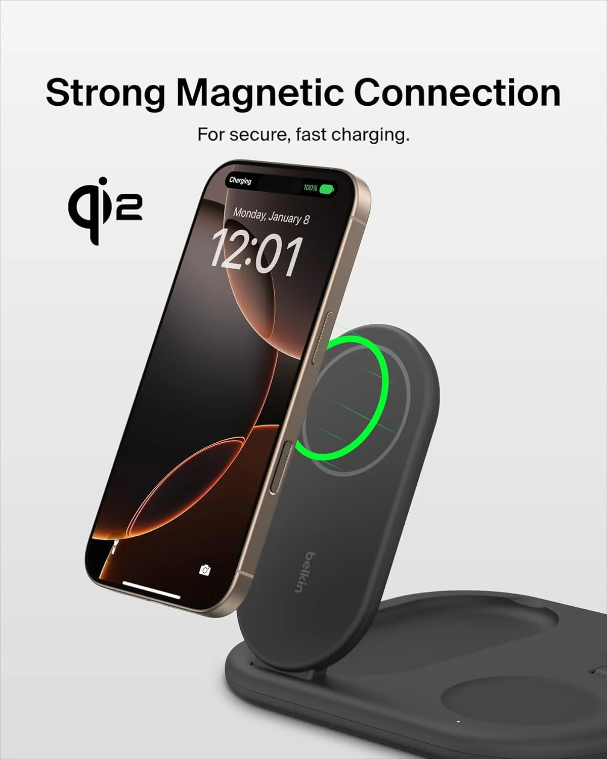 Belkin BoostCharge Magnetic Foldable Charger MagSafe-Compatible Qi2 15W