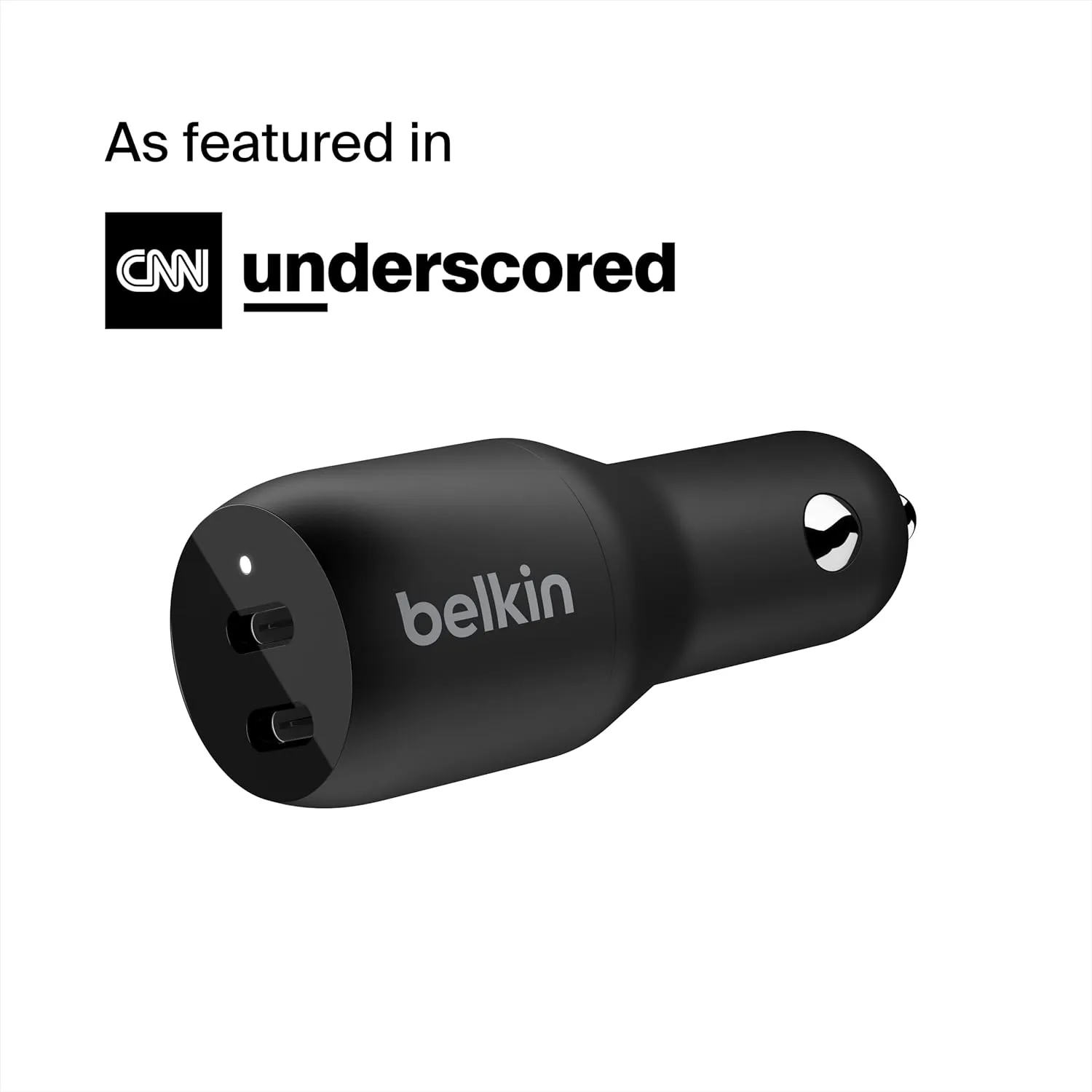 Belkin 36-Watt Dual-USB Car Charger - Power Delivery 2 18W USB-C Ports with PPS Charging Apple iPhone 14, 14 Pro, 14 Pro Max