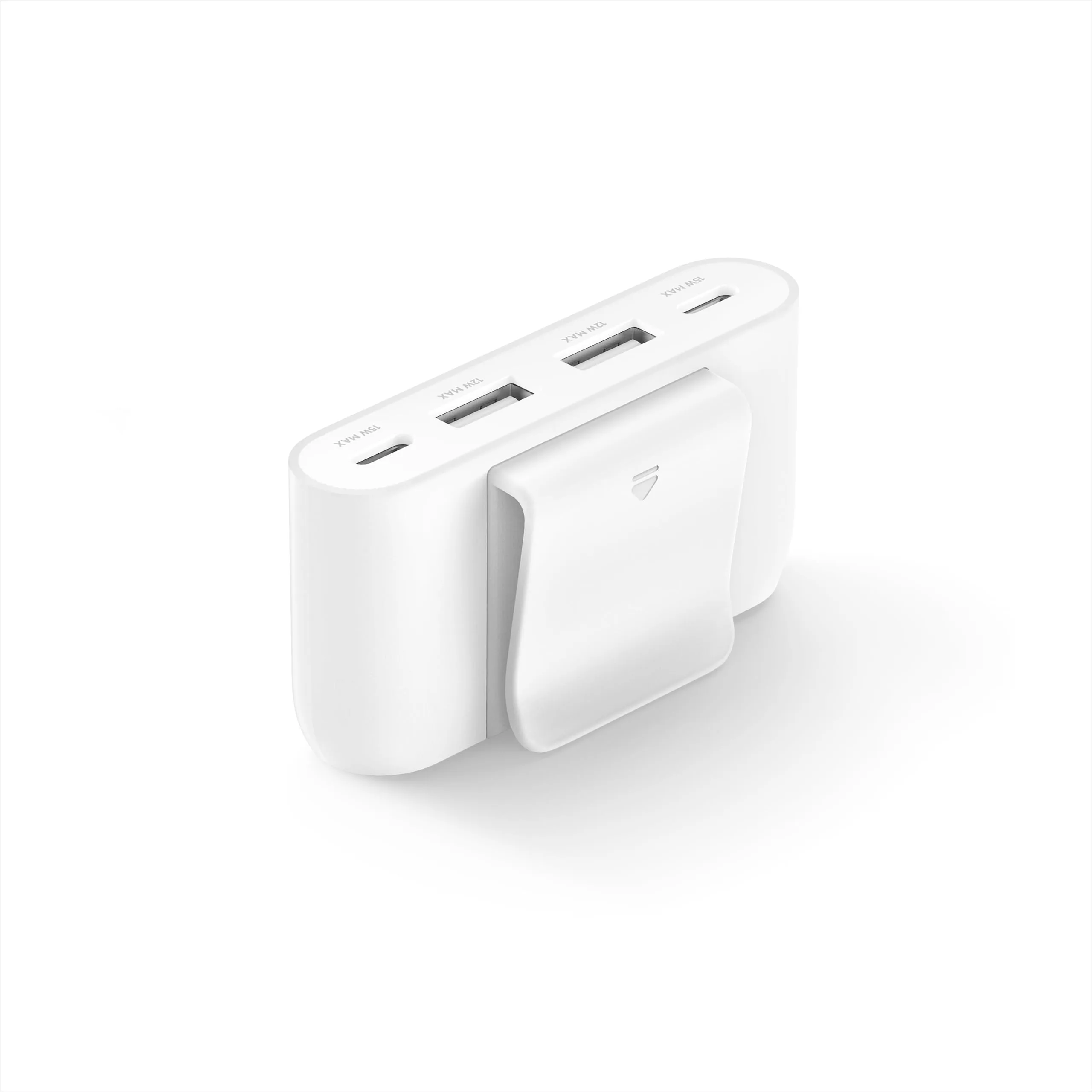 Belkin4-Port Power Extender - Compatible w/USB-C & USB-A Devices - Apple iPhone 17, Air, Pro, Pro Max, iPad, AirPods, Apple Watch, Samsung Galaxy S25, Nintendo Switch 2, Google Pixel 10, etc - White