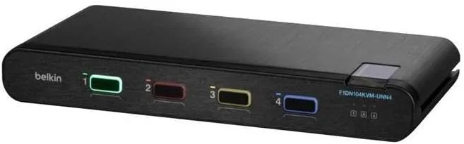 Belkin Universal 2nd Gen Secure KVM Switch, 4-Port Single Head No CAC