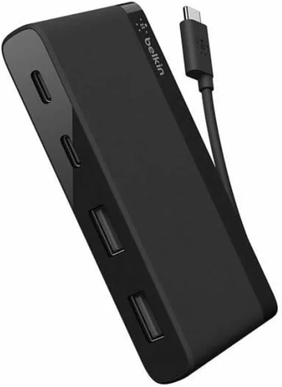 Belkin 4-Port USB-C Mini Hub – 2 USB-C & 2 USB-A, Ultra Portable