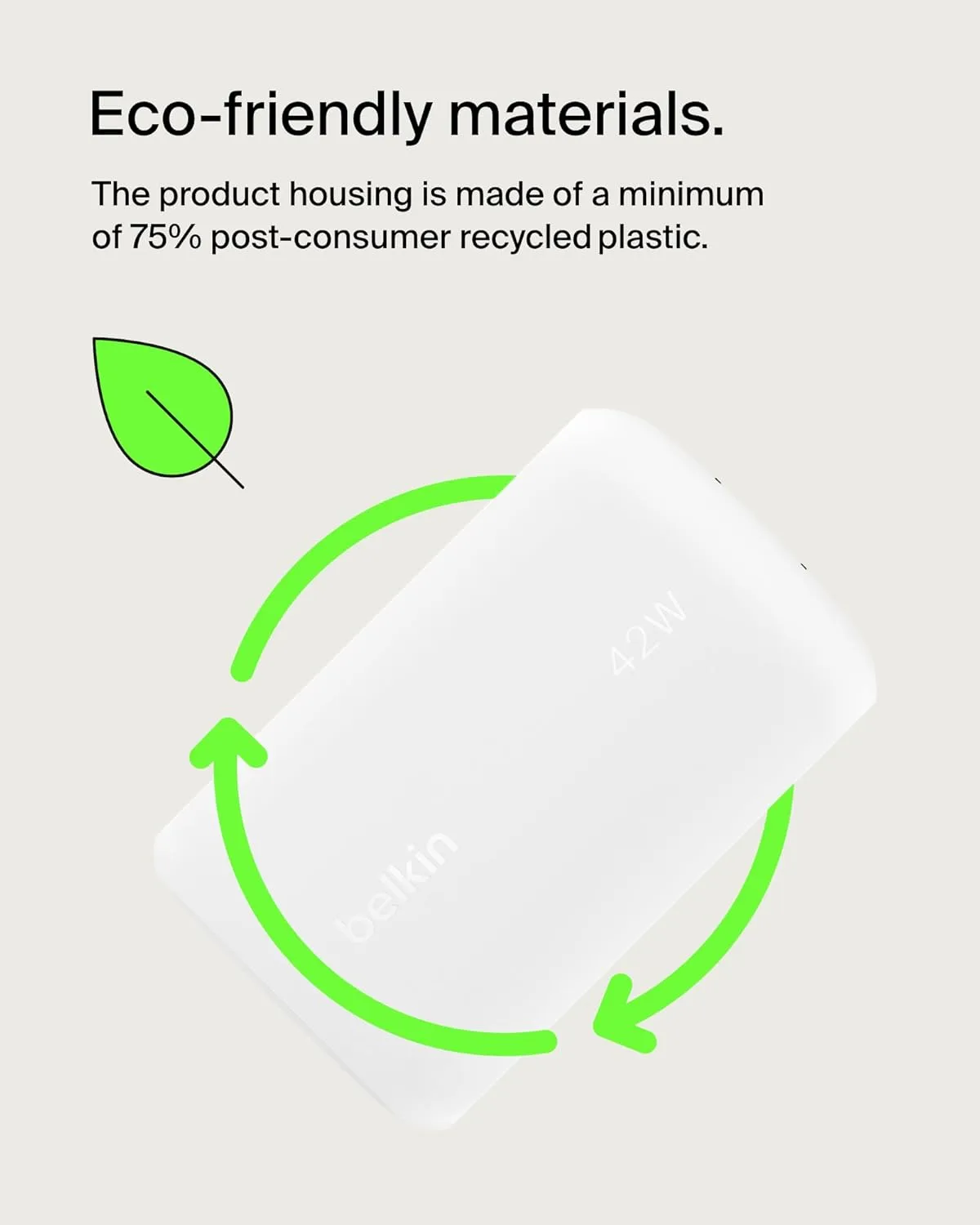 Belkin Dual Port Charger Block 42W, USB-C + USB-A Charger - Super Fast Charging - Samsung Galaxy S25, Apple iPhone 16, 15